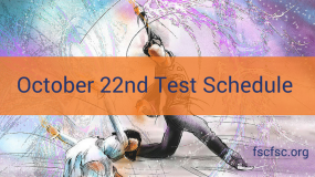 October 22nd Test Session Schedule Announced